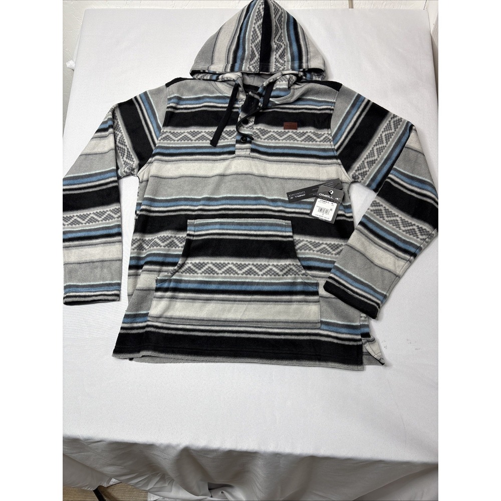 O'Neill Men's Freeman Superfleece Hoodie Multi  Aztec Wave Tribal Pullover NWT S